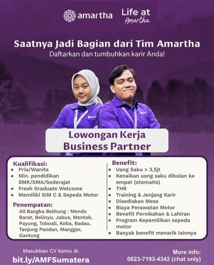Lowongan Amartha sebagai Business Partner di Bangka Belitung