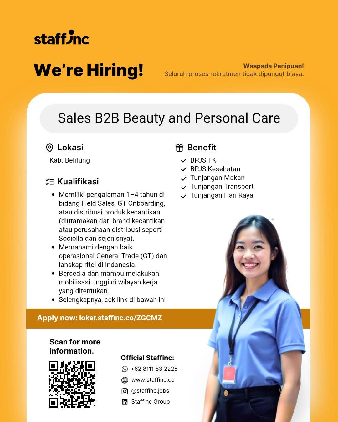 Sales B2B Beauty and Personal Care – Staffinc