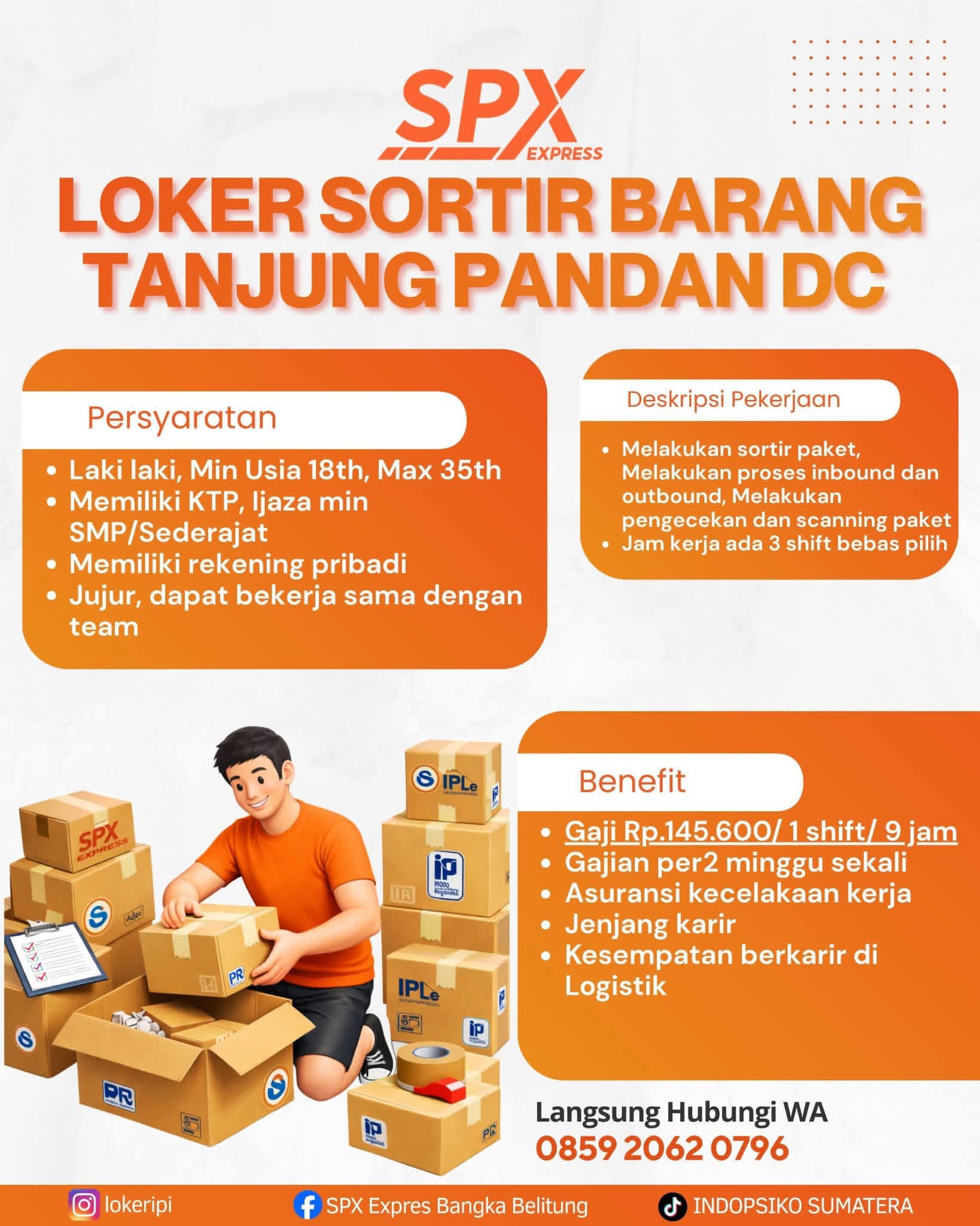 SPX Express – Sortir Barang-Tanjungpandan
