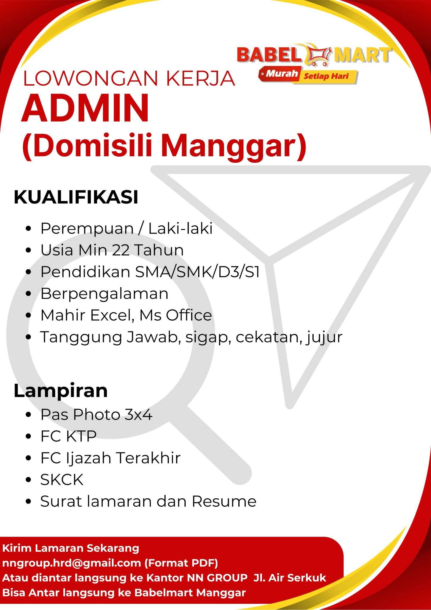 Flyer Admin – Babel Mart (Domisili Manggar)