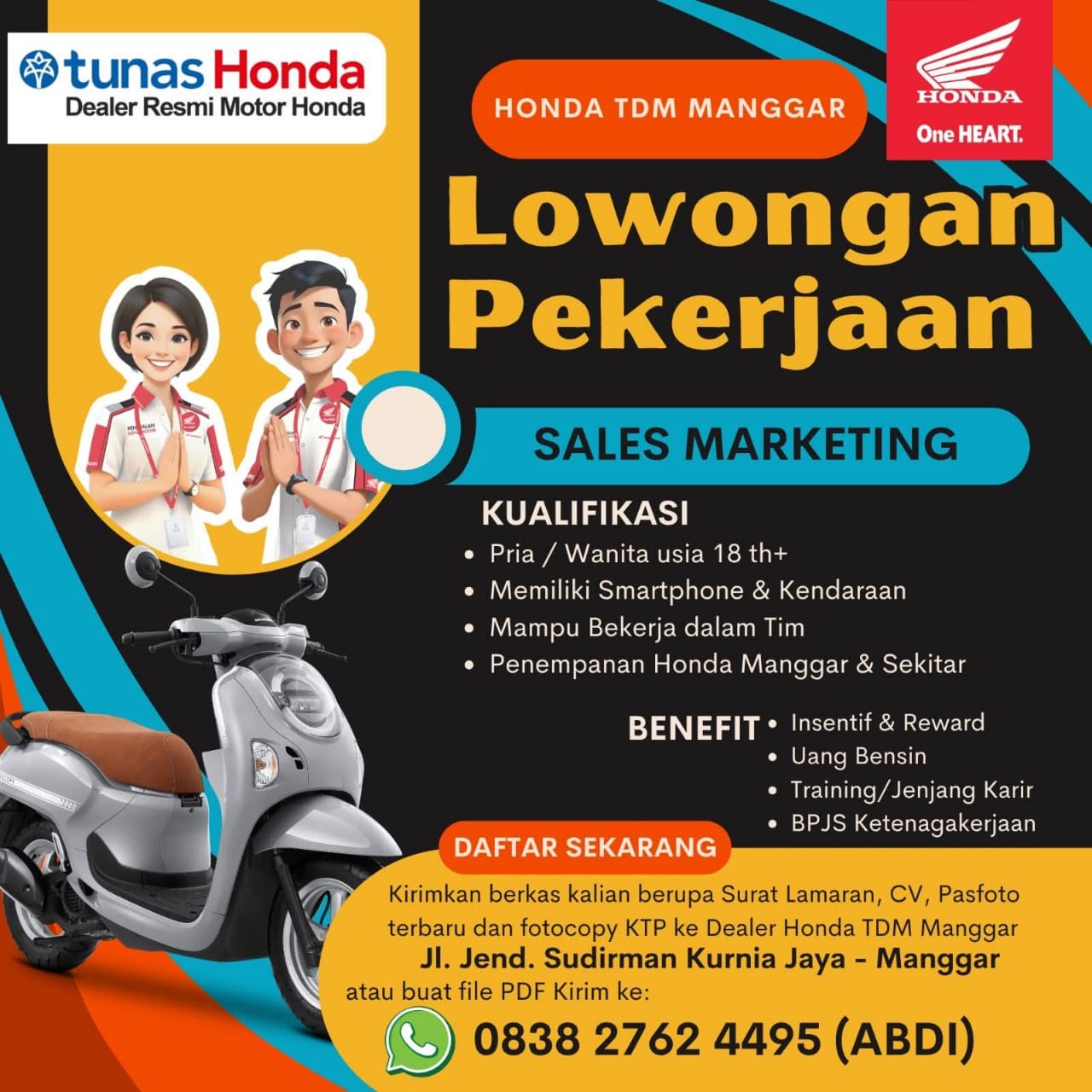 Flyer Sales Marketing - Honda TDM Manggar