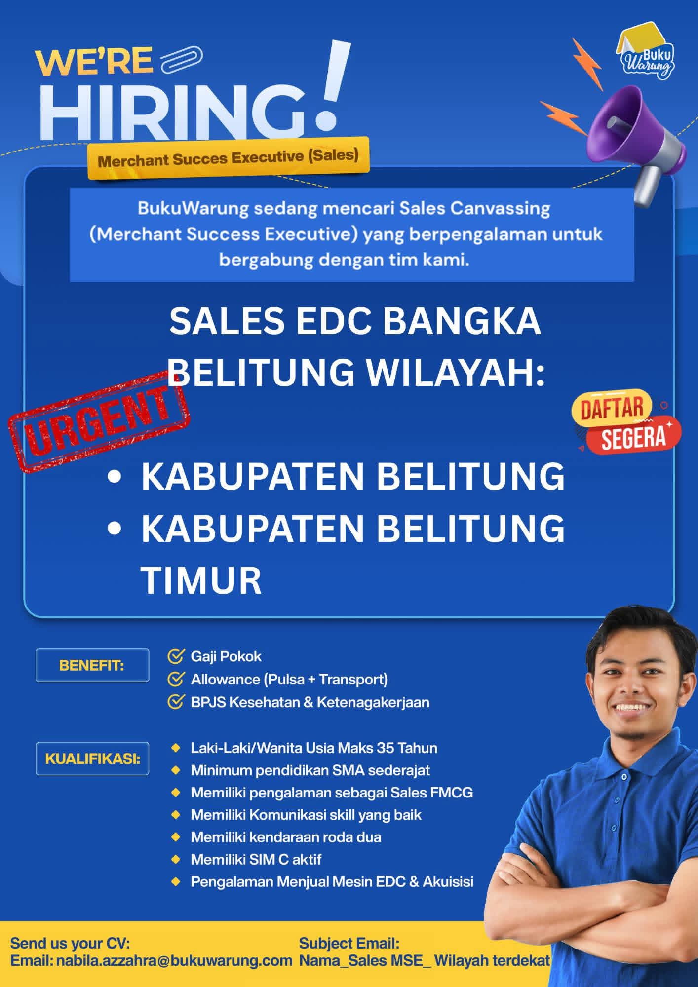 Flyer BukuWarung – Merchant Success Executive (Sales)
