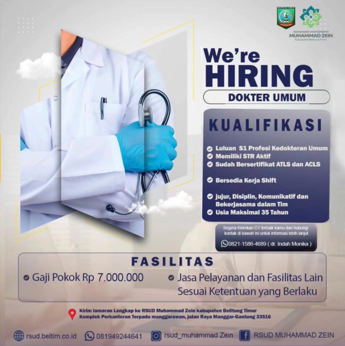 Flyer Dokter Umum – RSUD Muhammad Zein